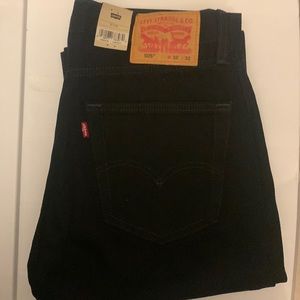 Levi’s 505 straight fit black jeans
